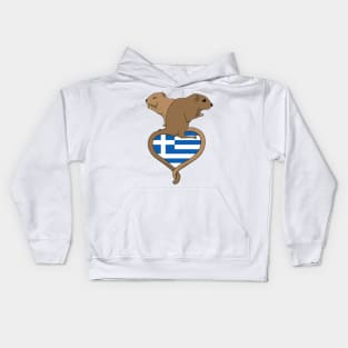 Gerbil Greece (light) Kids Hoodie